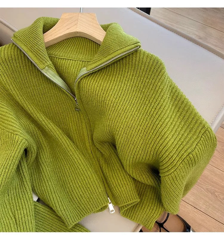 Autumn soft sweater jacket for women knitted cardigan     S4844