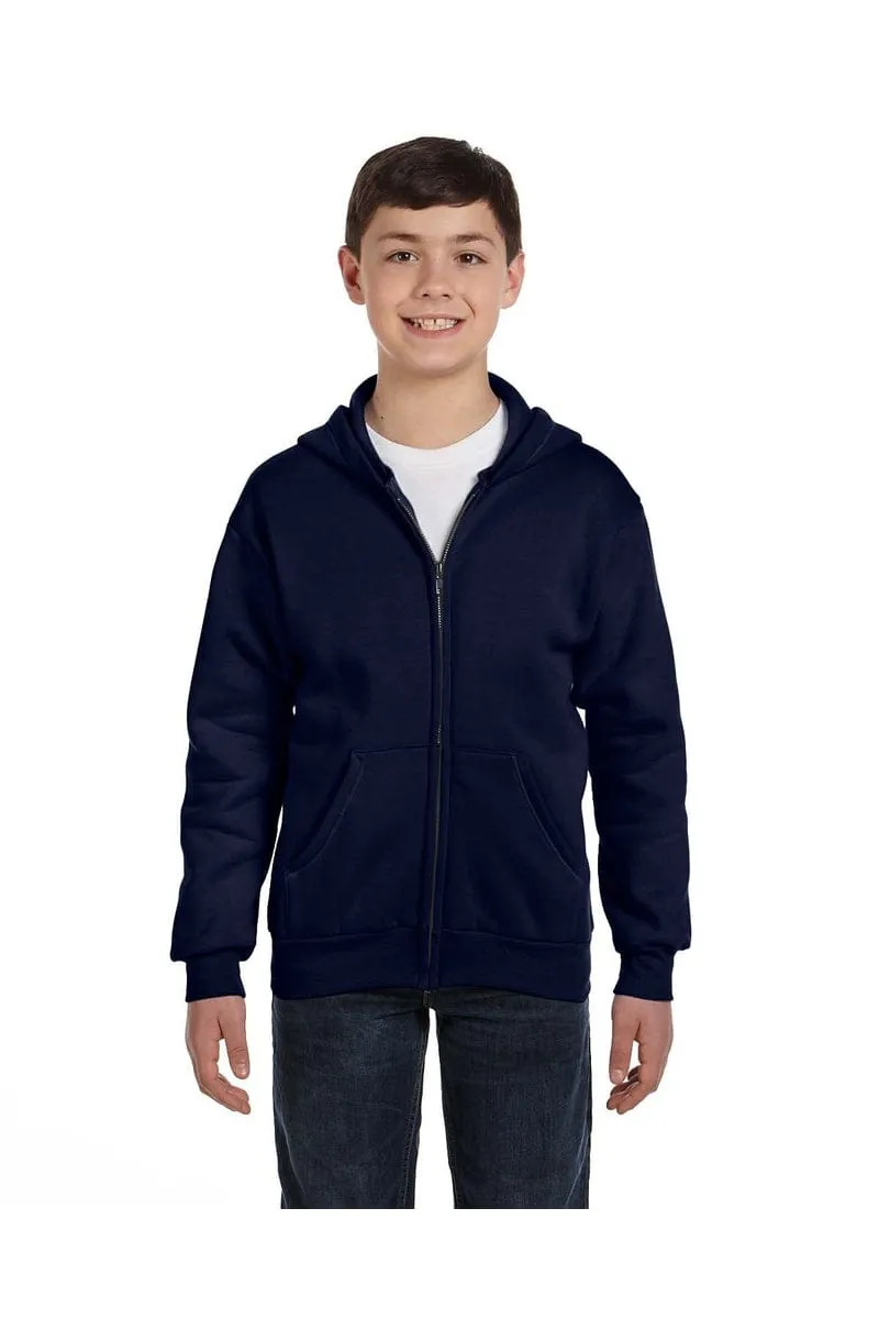 Hanes P480: Youth EcoSmart Full-Zip Sweatshirt