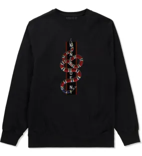 Red Snake Mens Crewneck Sweatshirt