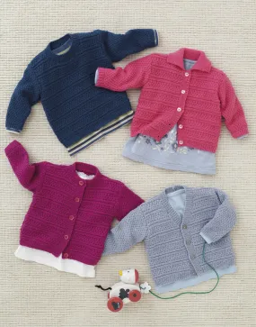 Sirdar - Baby Cardigans in Snuggly 4 ply - Knitting Pattern 4809