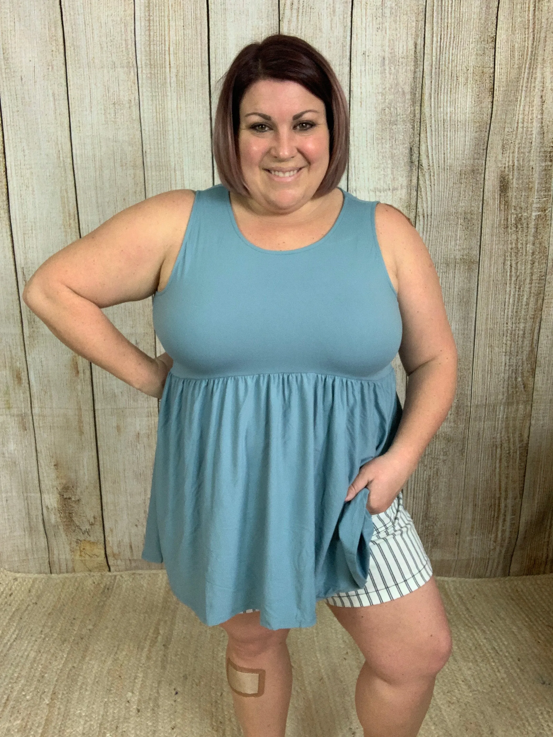 Sleeveless Baby Doll Tunic