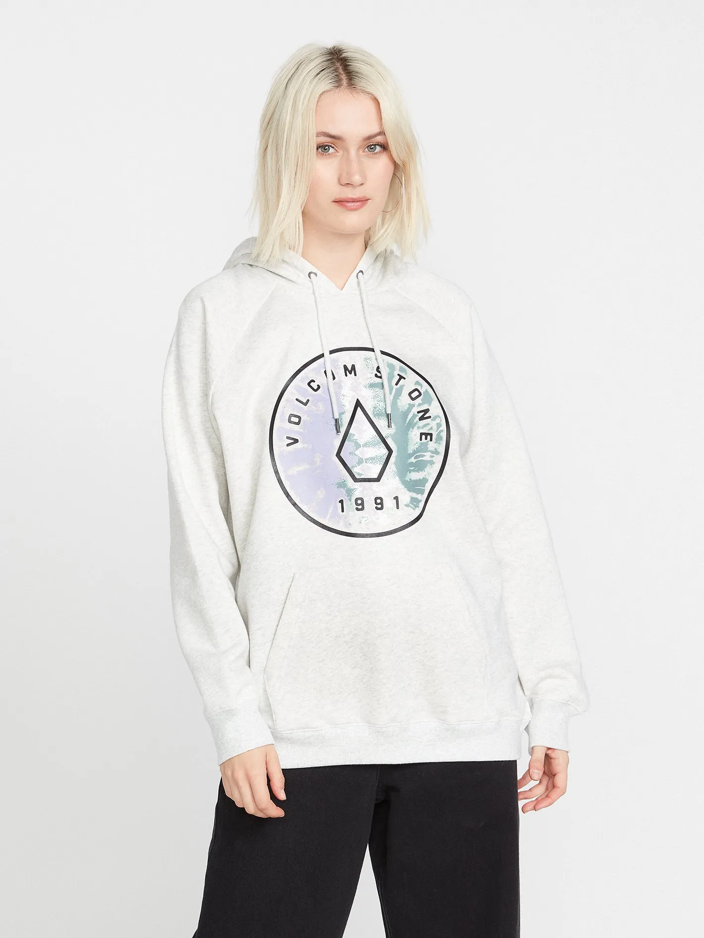 Truly Stoked Boyfriend Hoodie - Light Grey